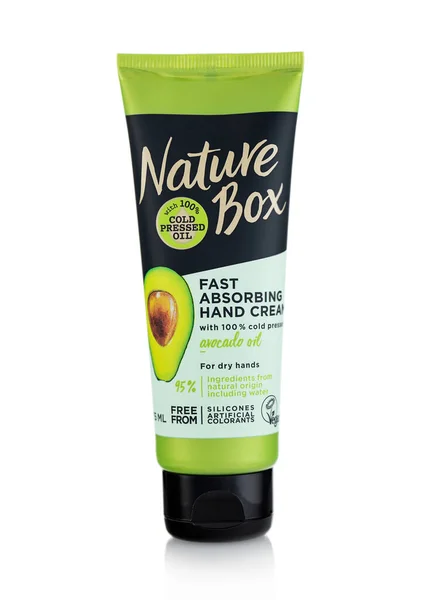 London June 2022 Nature Box Hand Cream Avocado Oil White — Foto de Stock