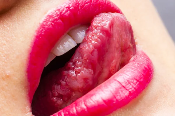 ปากสีชมพู — ภาพถ่ายสต็อก