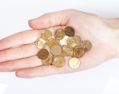 Polonya Zlotisi sikkeleri üzerinde beyaz