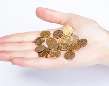 Polonya Zlotisi sikkeleri üzerinde beyaz