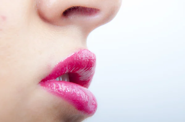 Lábios rosa — Fotografia de Stock