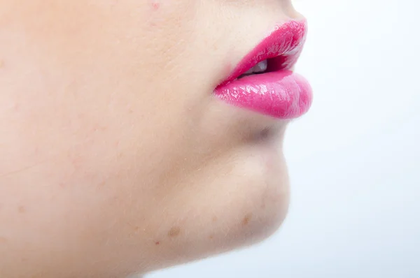 Roze lippen — Stockfoto