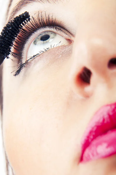 Girl making up — Stock Photo, Image