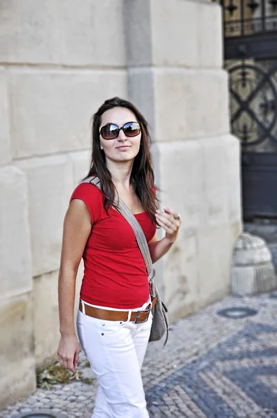 Tourist in Prague City — Stock Photo, Image