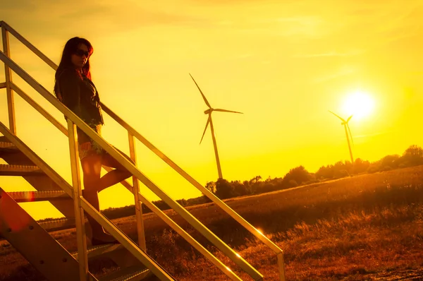 Windtrubine trap — Stockfoto