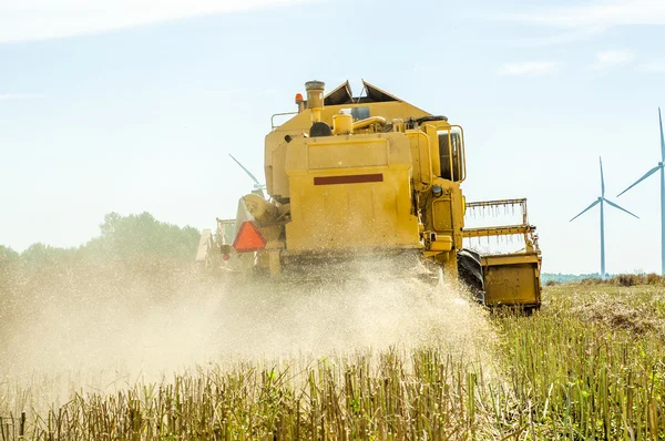 Combineer oogstmachine — Stockfoto