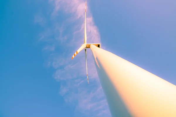 Opravené windturbines za soumraku — Stock fotografie