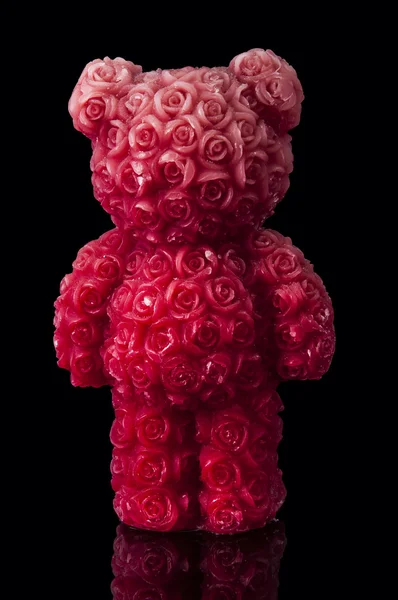 红色蜡烛熊 — 图库照片