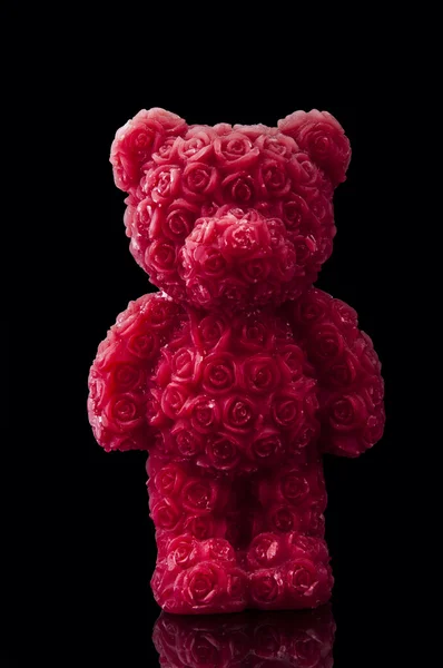 Red candle bear — Stock Photo, Image