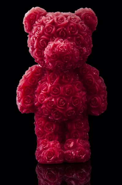 红色蜡烛熊 — 图库照片