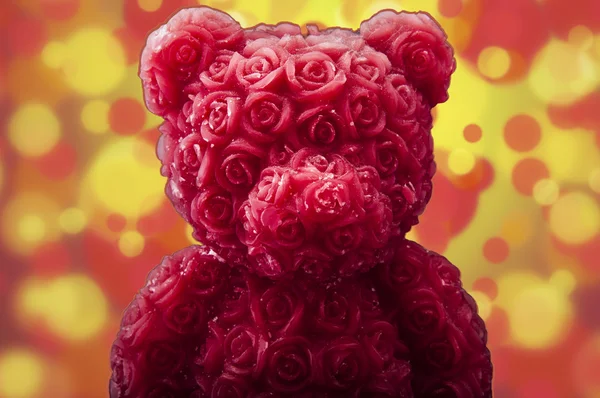 Red candle bear — Stock Photo, Image