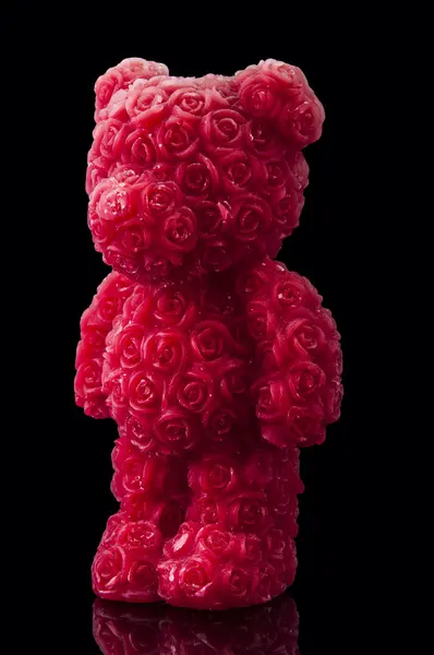 Červená svíčka medvěd — Stock fotografie