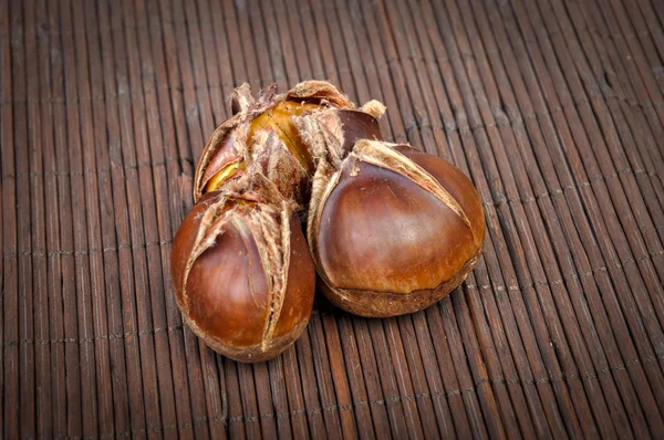 Castagne arrosto — Foto Stock