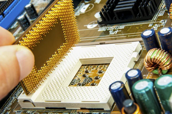 Obrázek centrální procesorové jednotky. CPU — Stock fotografie