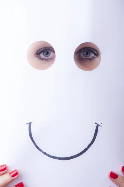 Businesswoman with sheet — Stock Photo, Image