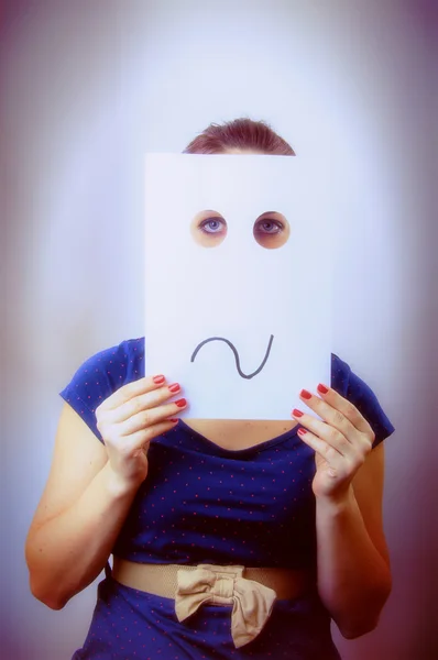 Businesswoman with sheet — Stock Photo, Image