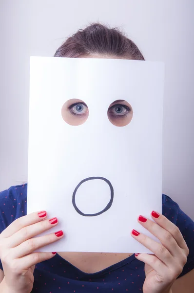 Businesswoman with sheet — Stock Photo, Image