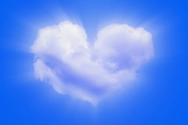 Szív alakú felhő — Stock Fotó