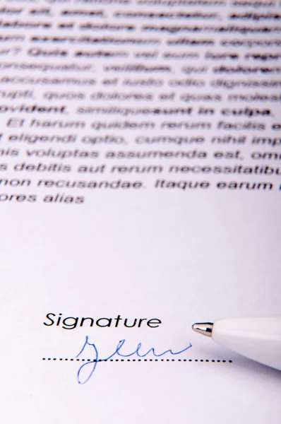 契約の署名 — ストック写真