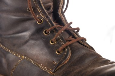 Brown leather shoe