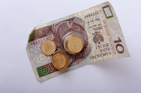 Pools valuta zloty — Stockfoto