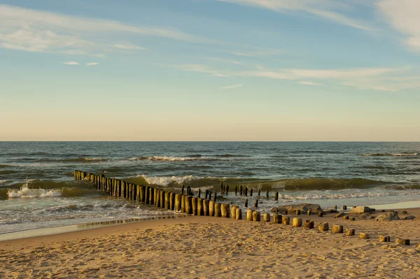 Pôr do sol sobre o mar Báltico — Fotografia de Stock