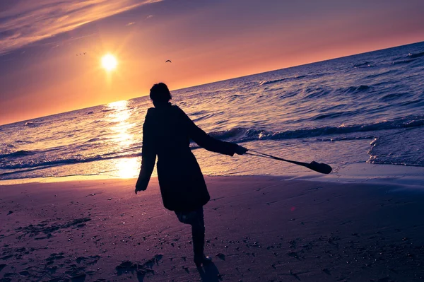 Par på stranden - Stock-foto