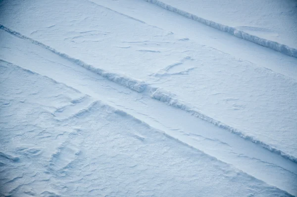 Snö fotavtryck — Stockfoto