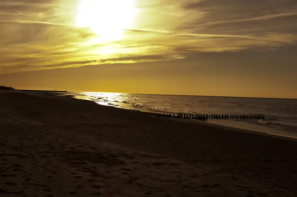 Coucher de soleil sur la mer Baltique — Photo