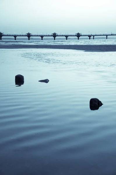 Pier in miedzyzdroje, Polen — Stockfoto