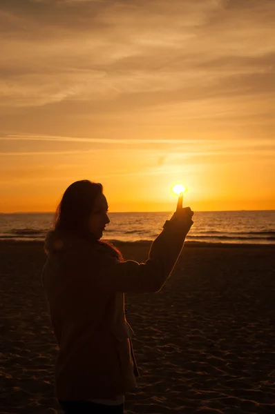 Turister, der går på stranden - Stock-foto