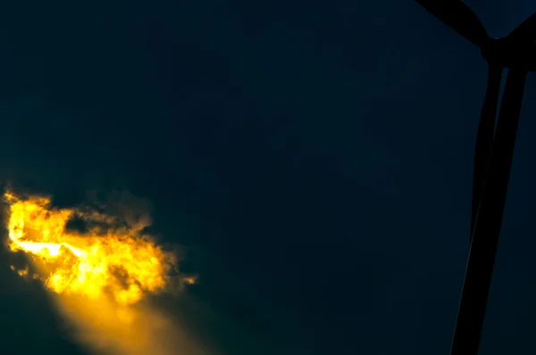 Windturbines bij zonsondergang — Stockfoto