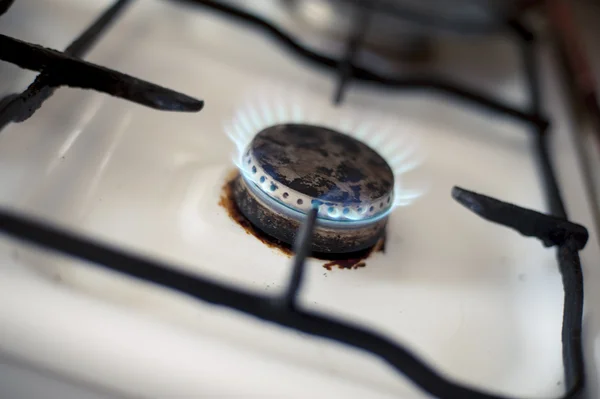 Cuisinière à gaz brûleur — Photo