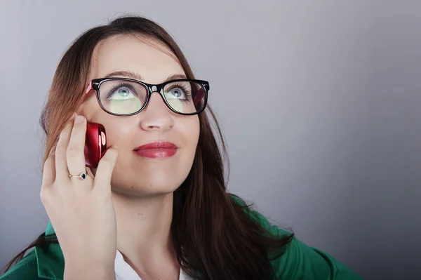 Donna d'affari che parla telefono — Foto Stock