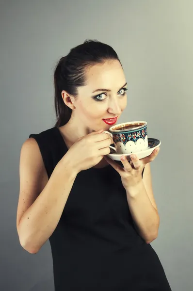 Mujer de negocios beber café — Foto de Stock