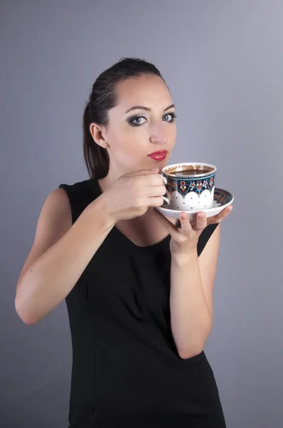 Mujer de negocios beber café — Foto de Stock