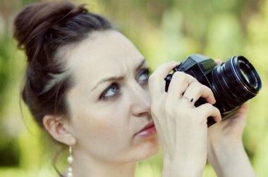 güzel kadın fotoğrafçı