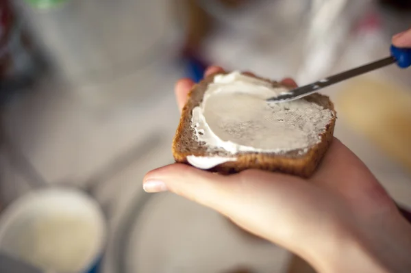 Sanduíches para o café da manhã — Fotografia de Stock