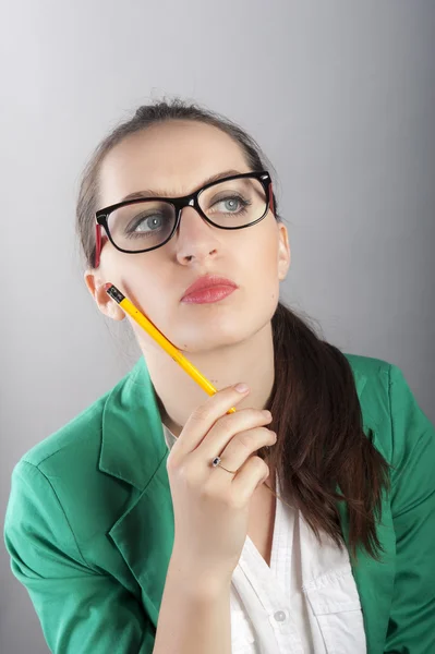 Mujer de negocios Pensando — Foto de Stock