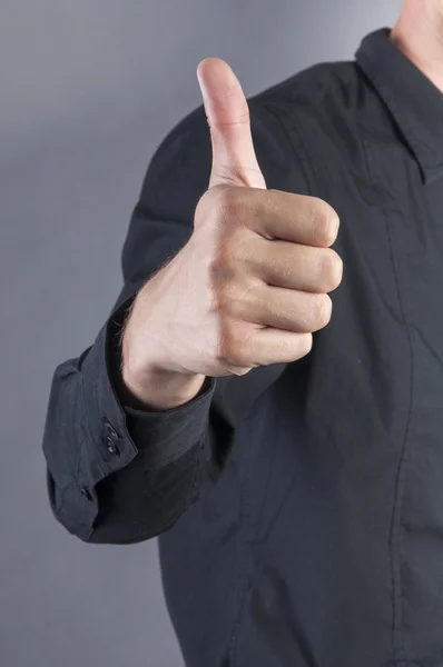 Businessman thumbs up — Stock Photo, Image