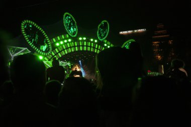 insanlar siluet bir konser