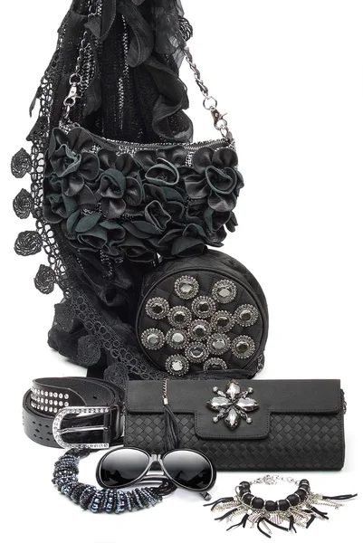 Black fashion accessories — Stock Photo, Image