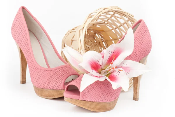 Pair of pink shoes — Stock Photo, Image