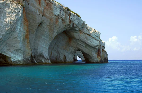 Grotte blu, isola di Zante — Foto Stock