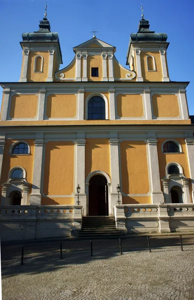 Barock fasaden av kyrkan i poznan — Stockfoto