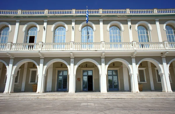Fasáda muzea v městě zakynthos — Stock fotografie