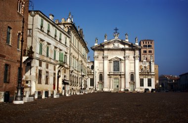 Facade of church in Mantova clipart