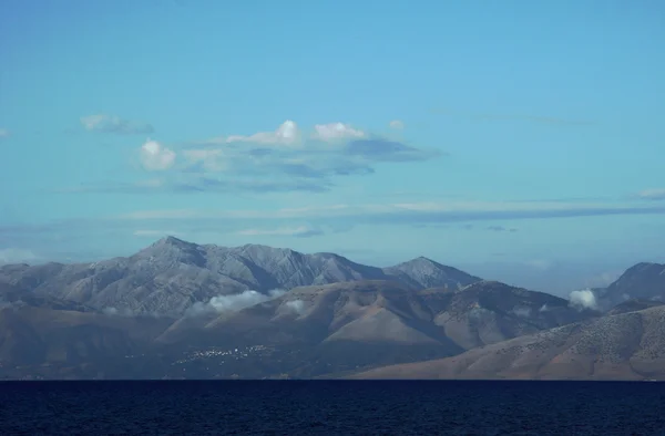 Blick von der Insel Korfu nach Albanien — Stockfoto