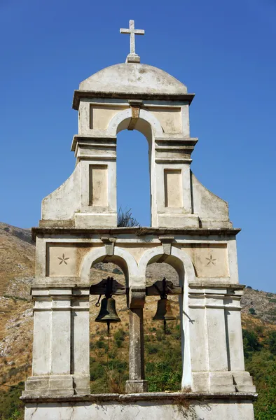 Torre da Igreja na ilha de Corfu — Fotografia de Stock