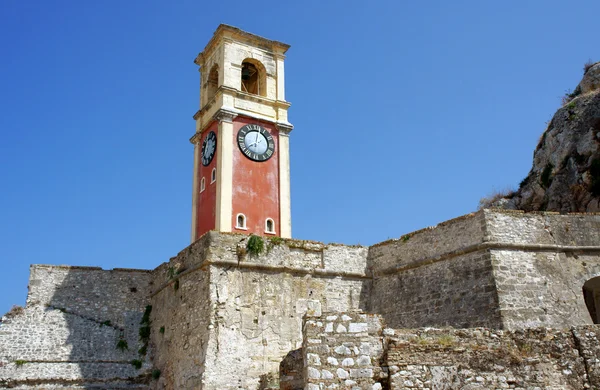 Clock tower in Palaio Frourio — Stock Photo, Image